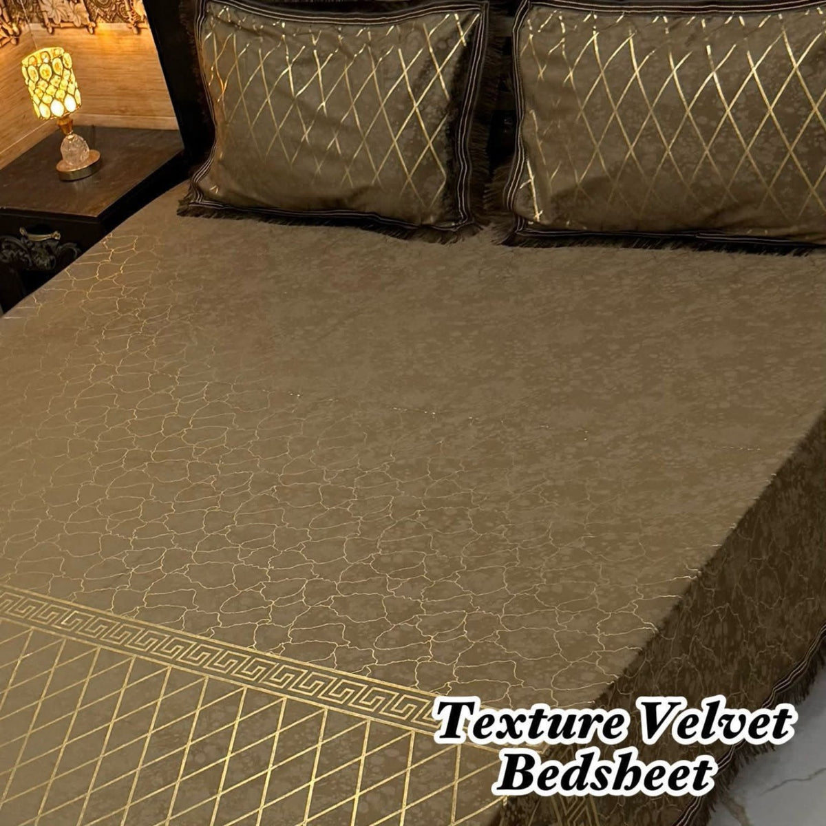 VELNORA Texture Velvet Bedsheet Design 18