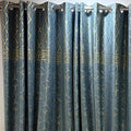 VELNORA Texture Velvet Curtain charcoal gold