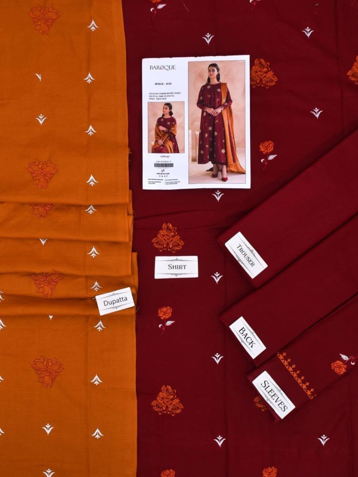 VELNORA Airjet Dhanak Embroidered Winter 3PC Collection – Unstitched