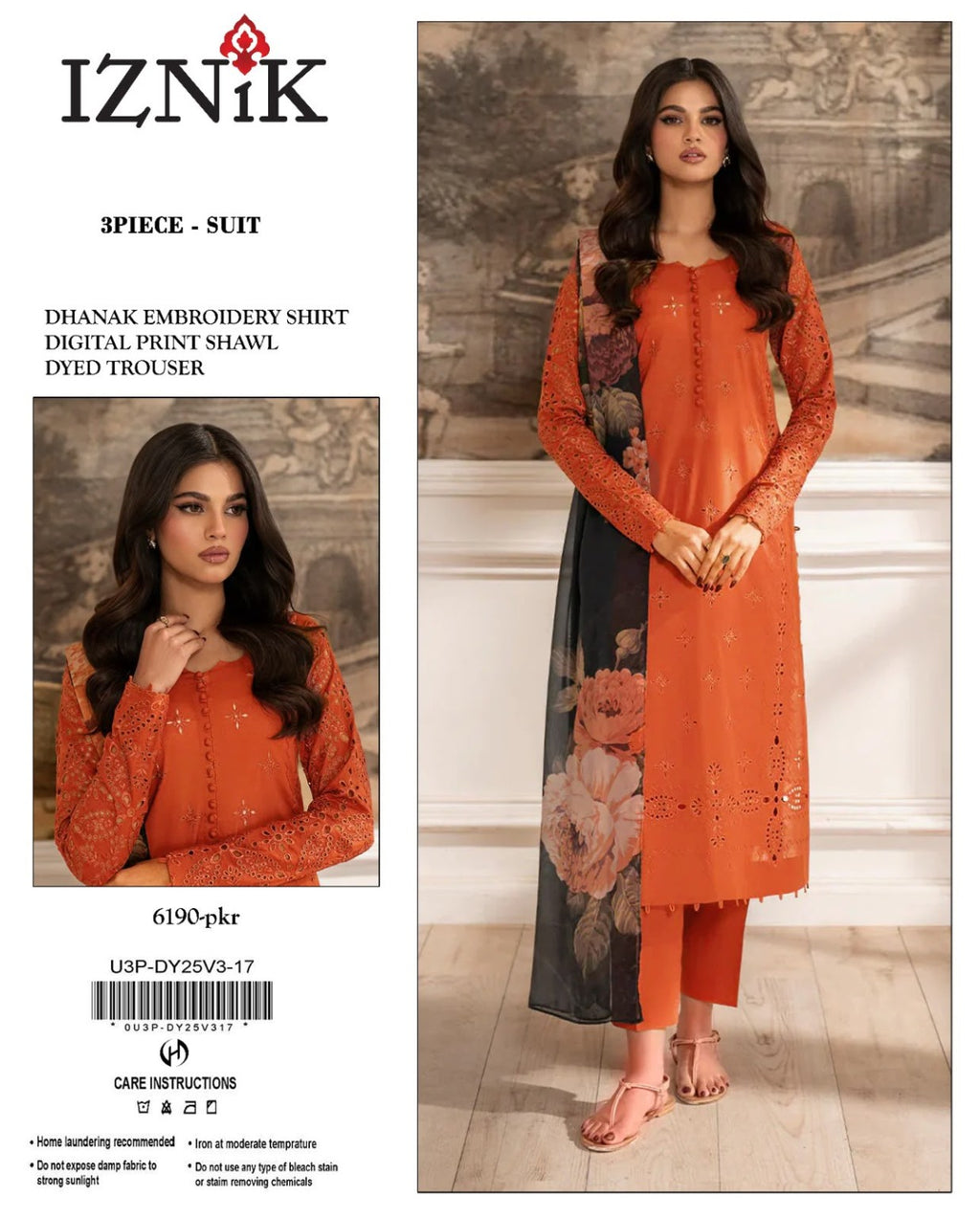 VELNORA Airjet Dhanak Embroidered Winter 3PC Collection – Unstitched