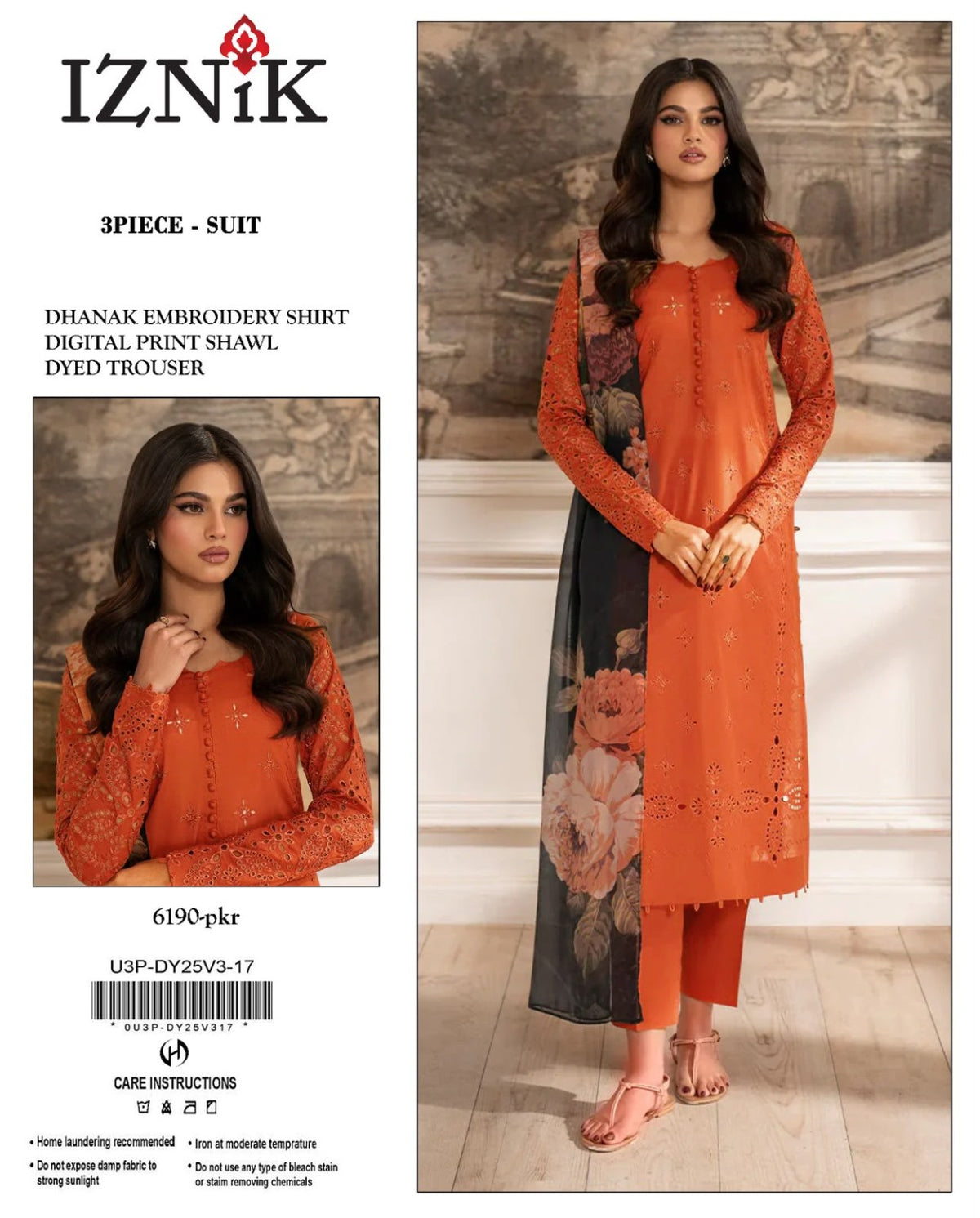 VELNORA Airjet Dhanak Embroidered Winter 3PC Collection – Unstitched