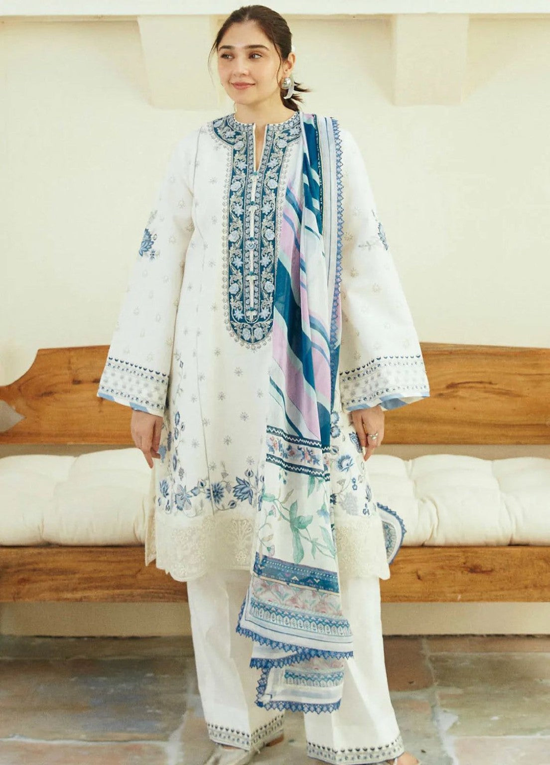 Zara Shahjahan ANG-20017 Dhanak 3PC full suit look