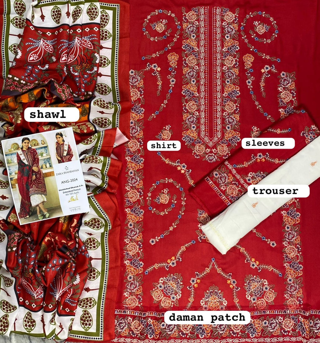 Zara Shahjahan ANG-2024 shirt sleeves trouser shawl details